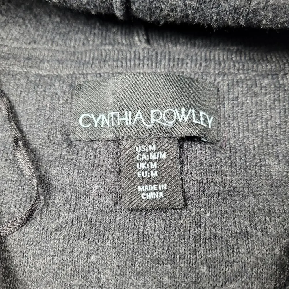 Cynthia Rowley Hooded Nordic Zip Cardigan size Medium